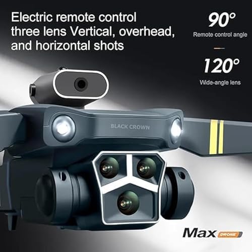 Image of Brushless Drone, Y3 MAX Drone Five Sided Obstacle Avoidance with Dual Battery 4K 1080P HD Dual Camera Gesture Selfie Flips Mode App One Key Headless Mode functionality