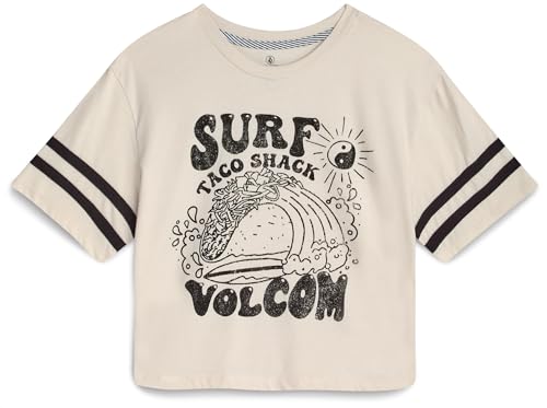 Image of Volcom Girls Shirts - Casual Crewneck Short Sleeve Graphic Tee Trendy Tops - Breathable Girls Summer Clothes