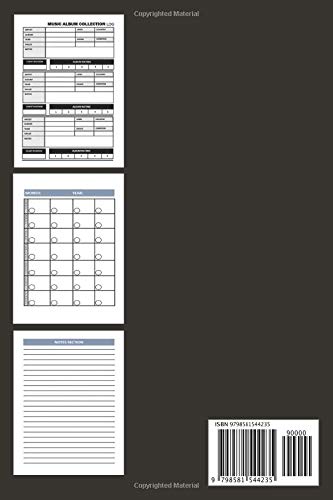 Vinyl Music Collector Log Book: Complete Vinyl Music Diary With Bonus Undated Calendar & Notes Section To Make Notes. Music Record Tracker, Journal & ... Lovers. Track Details, Ratings & Reviews. – vue 2