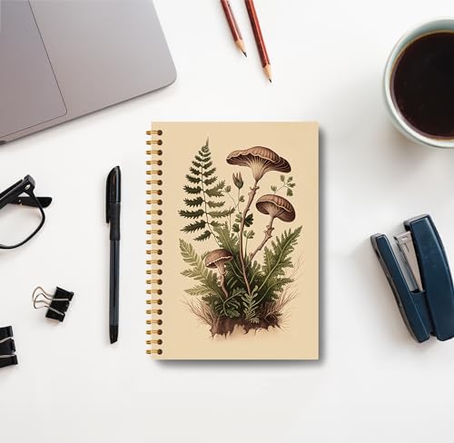 Fournitures de bureau carnet à spirales champignon Cottagecore vintage