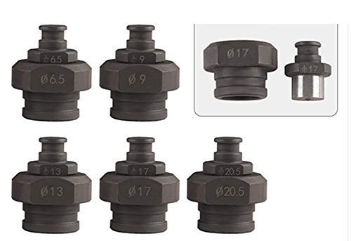 CGOLDENWALLA Set of Dies 6.5-20.5mm Circle Model for MHP-20 and JP-20 Electric Hydraulic Hole Puncher