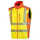 Größen: S - XXXL. ELDEE YO-HiViz Softshellweste, Sicherheitsweste, gelb/orange mit Reflexstreifen, Gr. S - XXXL (XL)
