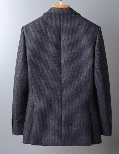 Mens 2 Pieces Jacket Pants Grid Suit for Wedding Prom Business Tuxedo Set3