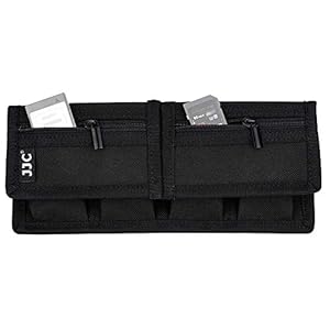 JJC DSLR Akku Batterie Tragetasche Tasche (4 Tasche) Speicherkarten Beutel für Canon EOS R 5D Mark IV 6D 7D 90D 80D Nikon Z6 Z7 D850 D800 D750 D7500 Sony A9 II A7 II III A7RIV A6600 A6100 Batterien