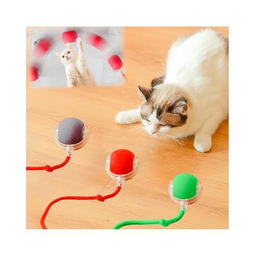 ZONCIHO Interactive Cat Toys for Indoor Cats,2025 New Agility Move Cat Balls,Motion Activated Cat Balls, Cat Toys for Bored Indoor Cats(3 pcs Colors)