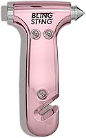 Vista 11 de BlingSting Glammer Martillo de seguridad – Herramienta de martillo de escape de emergencia, cortador de cinturón de seguridad y herramienta
