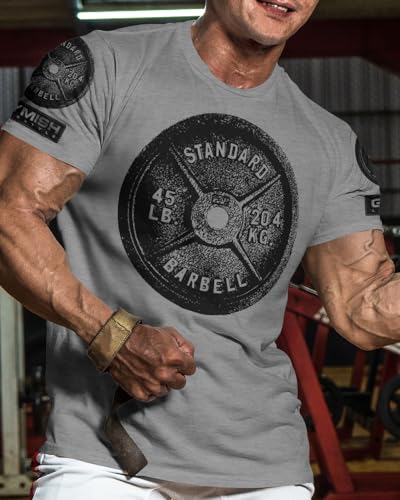 Squat Bench Deadlift Repeat Workout Shirts for Men Weight Plate Gym T-Shirt2