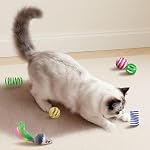 Cat Toys for Indoor Cats, 34 Packs Interactive Cat Toy Set with Colorful Springs Toys, Mouse Toy, Catnip Ropes, Balls, Bells, and Sisal Ball for Kitten Toys - Image 6