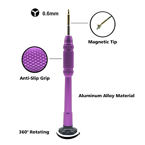 EMiEN 0.6mm Y Shape Tip Tri-point Tri Wing Magnetic Screwdriver for iPhone 7,iPhone 7 Plus,iPhone 8,iPhone 8 Plus,iPhone X,iPhone XS,iPhone XS Max,iPhone XR,Apple Watch Repair Opening Tool