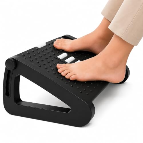 10 Laptop Setup Essentials 58 Adjustable Foot Rest Under Desk for Office & Home | Ergonomic Foo...
