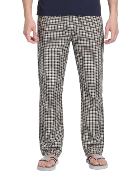 Image of DIGITAL SHOPEE Men's Cotton Premium Checkered Pajama, Casual Loungewear, Comfortable Sleepwear