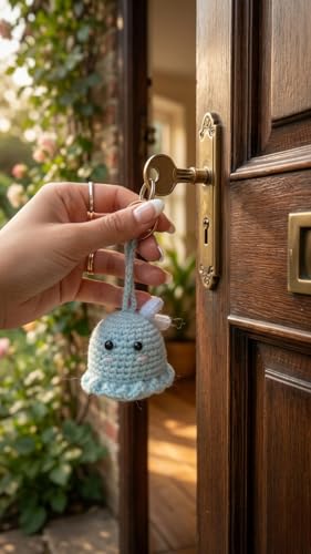 Image of Handmade Crochet Sunflower Keychain for Women & Girls, Cute Yellow Flower Key Ring Charm, Soft Yarn Knitted Gift, Bag Charm, Car Key Holder, Aesthetic Handmade Floral Accessory