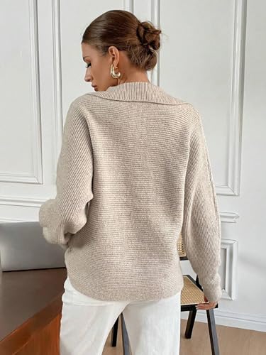 Sweater for Women Solid Color Long Sleeve Sweater Trendy Clothes2