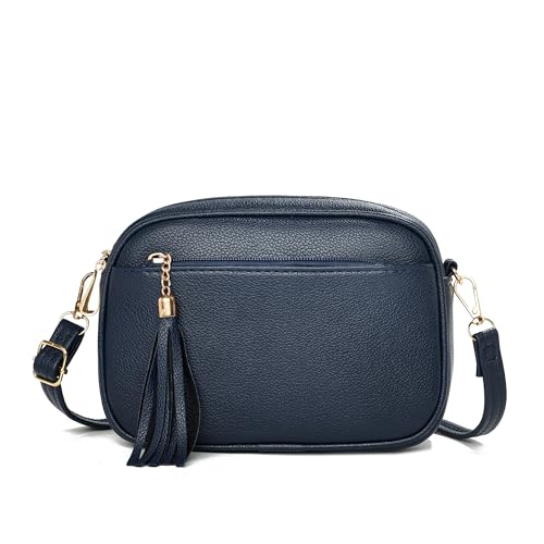 FULEI Tassel Crossbody Bag for Women Small Ladies Handbags with Zip