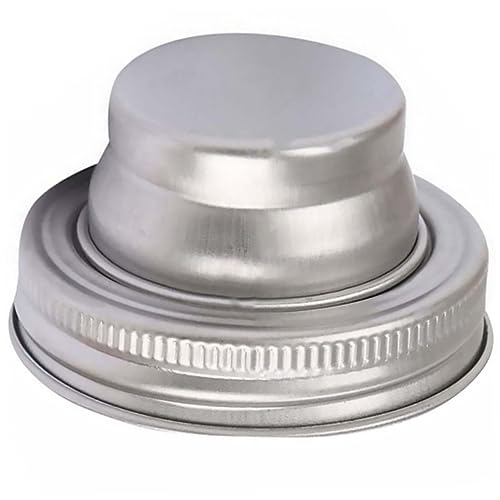 Cabilock Sturdy Stainless Steel Jar Lid Shaker Regular Mouth Lid for Cocktails Seasoning Mix