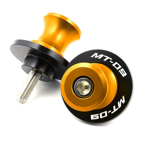 Image of Compatible with 2026 MT09 Tracer 2025 MT09 SP MT 09 V4 SP FZ09 2014-2025 2026 MT-09 Tracer 900GT Motorcycle CNC 6MM Swingarm Spools Slider Stand Screws (Gold)