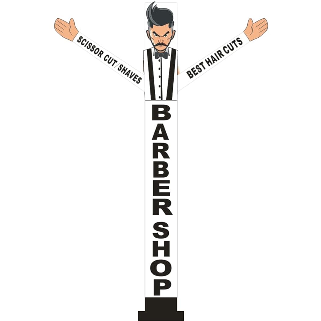 18ft Tall Barber Shop Sky Inflatable Dancer Air Wacky Waving Tubeman for Outdoor Advertising Hair Salon Marketing & Hairdresser Events Increase Foot Traffic & Promote Storefront Brand (Without Blower) : Office
