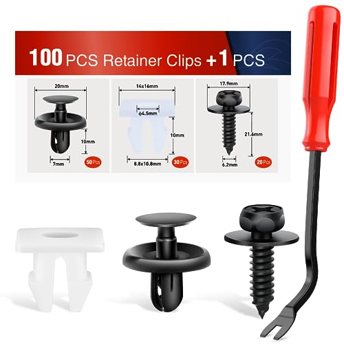 Image of Nilight 101Pcs Engine Under Cover Push-Type Retainer for Lexus &Toyota Clips 90467-07201 Front Bumper Nut Grommet Avalon & Camry 90189-06193 Liner Screw Bolt 90159-60477 with Fastener Remover