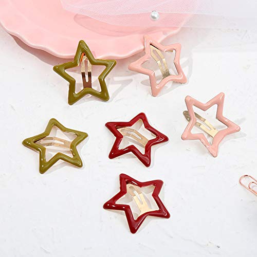 Pinksee 12 Pcs Metal Snap Hair Clips Star Hair Barrettes Hair Accessories For Women Girls thumb #3