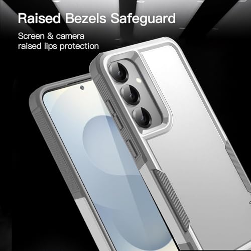 Image of KARWAN Shockproof Back Case Cover Compatible with Samsung Galaxy A35 /A55, Heavy Duty Case with 360 Degree Camera Protection, Dual Layer Rugged Bumper Protection Cover with Matte Finish (White)