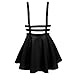 Urban CoCo Womens Elastic Waist Pleated Short Braces Skirt