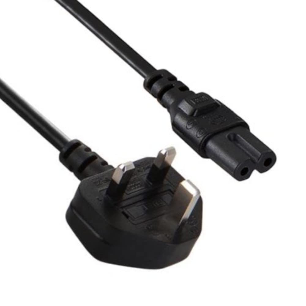 2 Pin Mains Power Cable Universal Fig Figure 8 UK Lead Compatible With HP Envy 4500 5530 5532 120 OfficeJet 4650 6968 6978 3830 Cano N PIXMA MG2520 - View #14