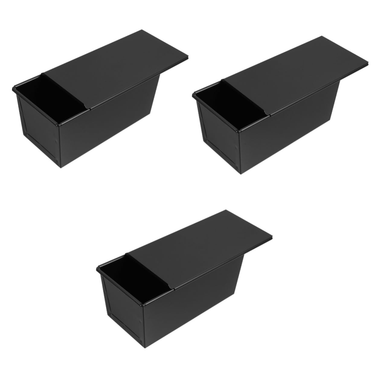 MAGICLULU 3 Piezas molde para tostadas - Molde para bizcocho - Pan para hornear sartenes molde para pan recipiente para pan con tapa para hornear bandeja para hornear con tapa planchar