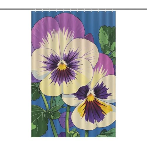 Rideau de douche rustique 122 x 183 en tissu avec 12 crochets