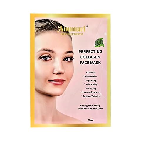 AMMURI Perfecting Collagen Face Mask Anti- Ageing Formula for All Skin Types - Best for Face Care, Skin Care, Face Mask, Skin Glowing Mask - Pack of 5 Cover