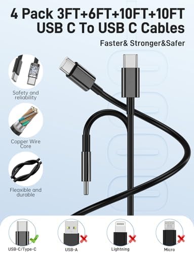 Super Fast Samsung Charger Type C, 2Pack Dual Port USB C Fast Charger Block — view 5