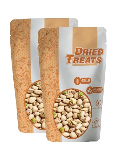 Image of Dried Treats Dried Fruits Nuts And Seeds (Irani Pistachios /Pista, 500g (2x250g))