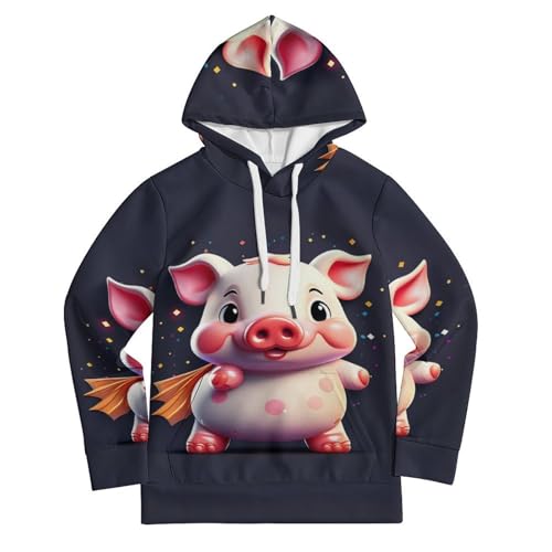Sweat à capuche cochon pour enfants de 110 à 150 cm - 2