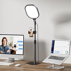 LitONES Video Conference Lighting for Zoom Meeting, Ring Light for Desk with Flexible Stand, 30 Light Modes Ring Light for Computer, Video Lights & Memory Func for Video Calls, Live Stream, Webcam