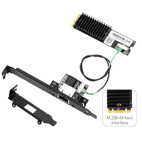 FENVI 10G Ethernet Card 10Gb AQC113 Ethernet Network Adapter M.2 B+M NIC with 10Gbe RJ45 Port, Compatible 5G/2.5G/1G for Windows 10/11, Server & Linux,Marvell AQC113 Controller Support NAS and Desktop