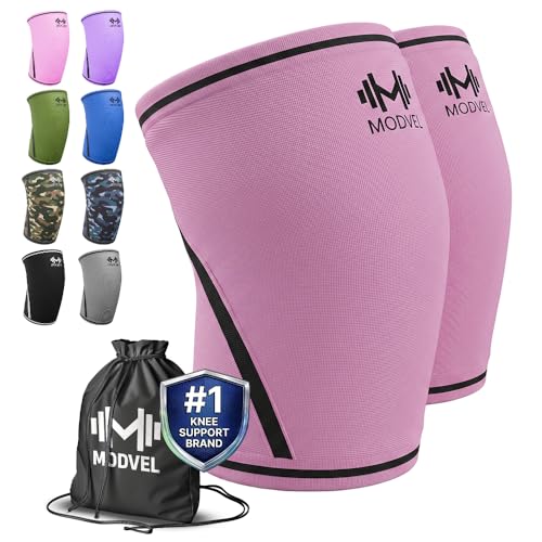 Image of Modvel Strength 7mm Knee Sleeves (Pair) for Weightlifting & Powerlifting (USPA, IPL Approved) | High-Performance Knee Compression Support For Squats, Weight Lifting - Men and Women