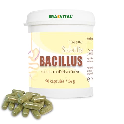 Gerstengrassaft mit Bacillus Subtilis DSM 21097 90 Kapseln 1,2 Milliarden KBE Lacktosefrei Glutenfrei Vegan