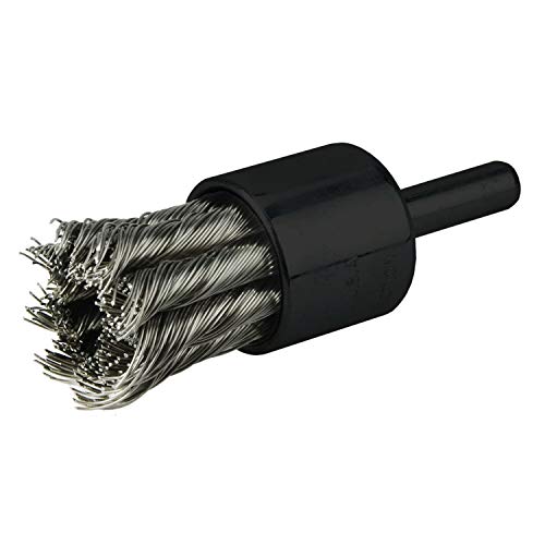 Image of Weiler 10029 3 /4 inch Knot Wire End Brush, .014 inch Stainless Steel Fill, Made in the USA