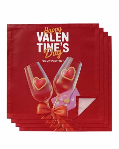 Servilletas de tela rojas 20x20 pulgadas pack x4 miniatura 1