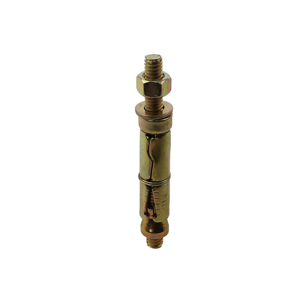 Nuts About Bolts M6 x 60mm Projecting Bolt Shield Anchor, Heavy Duty Rawlbolt, Zinc Yellow Plated, Concrete Brick Block Stone - Pack of 32