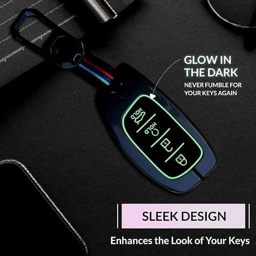 Image of NEODRIFT 'KeyShield' Car Key Cover for Hyundai i20 Active (Shape 1, 04 Buttons) (Durable, Stylish and 360 Protection)