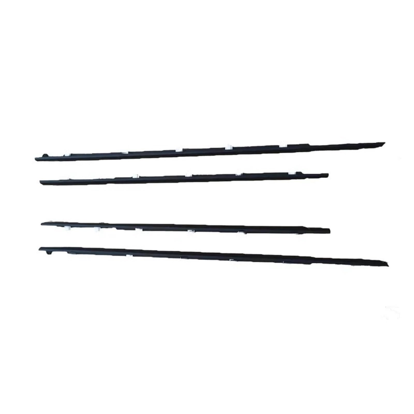 4PCS Car Door Window Glass Seal Moulding Trim Compatible with LC80 FZJ80 LX450 75710-60021 1990-1998(Black)