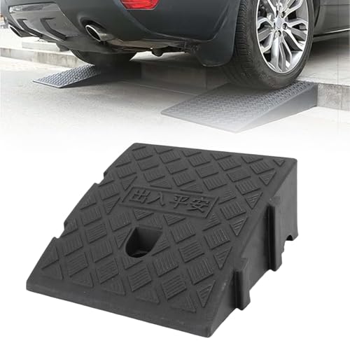 Rampa para bordillos para carga de motocicletas, scooters, bicicletas y automóviles - 0,84 x 10,63 x 4,33 pulgadas, texturizada y amortiguadora de impactos miniatura 3