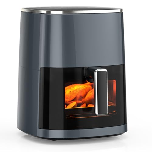 Sweetcrispy Air Fryer 6QT with Window, Square...