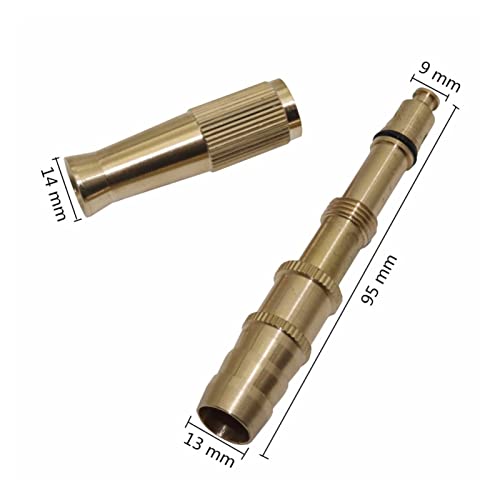 Pistola ad acqua in ottone con idropulitrice regolabile a spina per pulizia del cortile di autolavaggio Irrigazione del prato da giardino Pistola ad acqua ad alta pressione da 10 pezzi (Color : Green