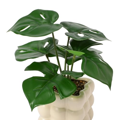 Francfranc フランフラン ポット付きアートグリーン モンステラ 観葉植物 造花 枯れない 人口観葉 [2]