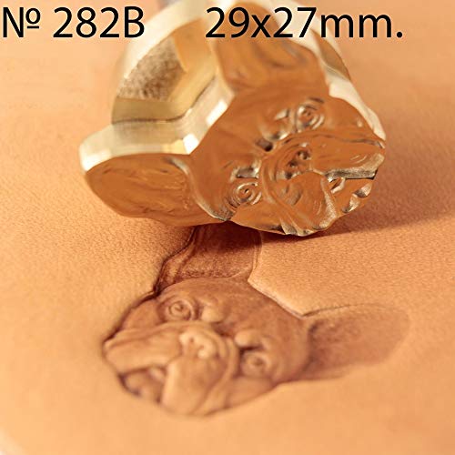 DandS ltd Leather Stamp Tool, French Bulldog, Professional Steel Craft Tool for Leatherworking, Embossing, Carving & Stamping Leather Projects, Belts Wallets & DIY Projects Compatible with Mallet #284