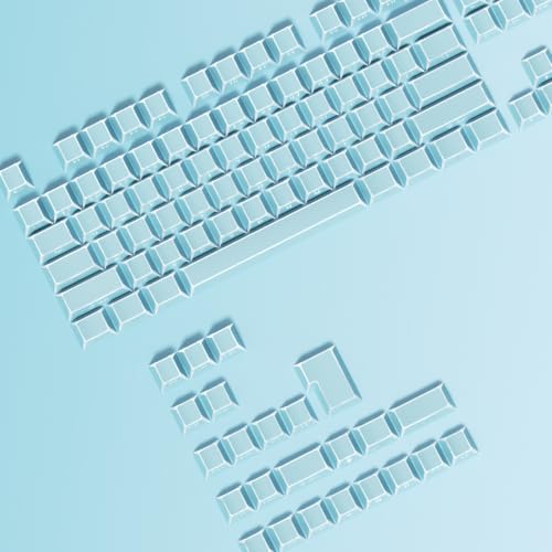 Image of Fogruaden PBT Keycaps Set, Cherry Profile Side Print Keycap for Mechanical Keyboard Keycaps(ZheYing-Blue)