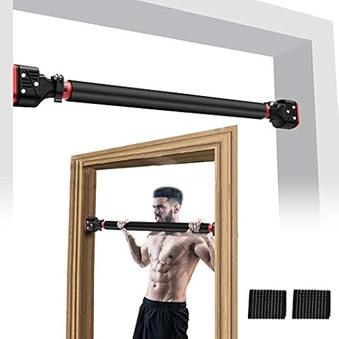 Aoyar Doorway Pull Up Bar Door Frame Chin Up Bar Adjustable Upper Body Workout Bar No Screw Installation Multifunctional Strength Training for Home Gym Fitness Exercise up to 440 lbs Cover