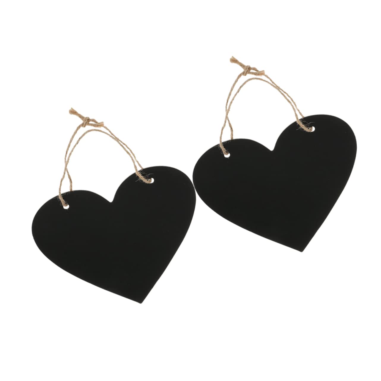 Ciieeo 2Pcs Heart Shaped Double Sided Blackboard Wall Hanging Board with Linen Rope Charming Blackboard Decor for Home Weddings Parties and Unique Present Ideas