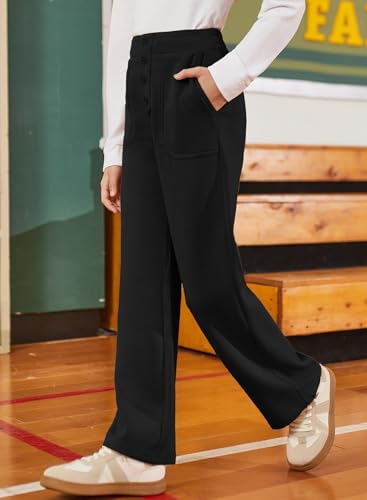 Girls School Uniform Pants Straight Stretchy Dress Pants Size 6-15 Years4